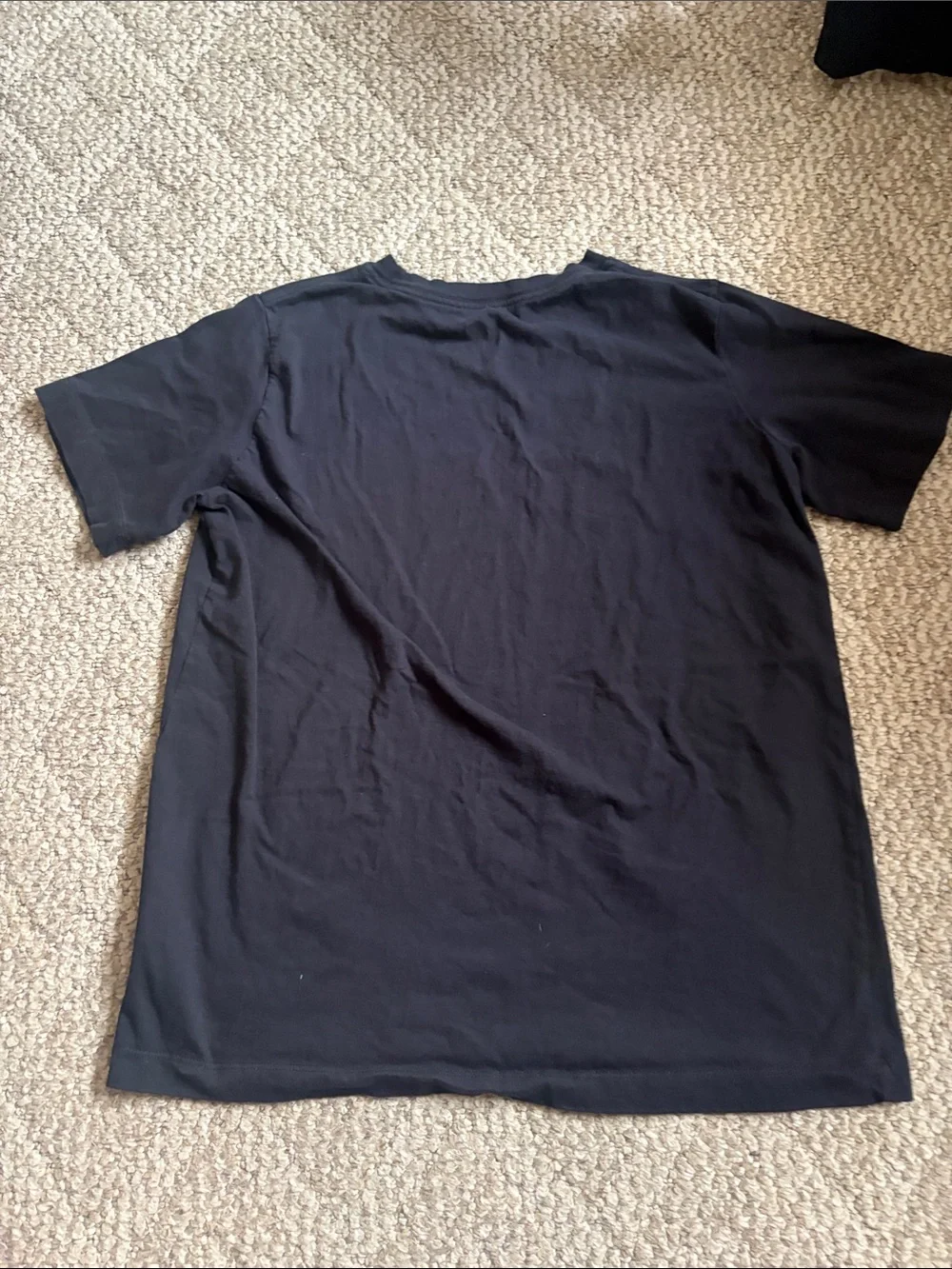 Nike Black T-Shirt with White Swoosh Logo